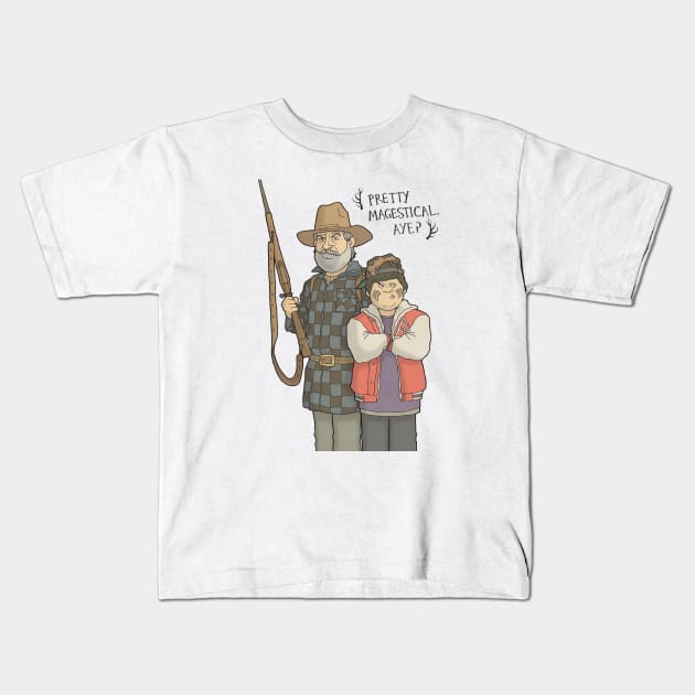 Hunt for the Wilderpeople Kids T-Shirt by CarlBatterbee